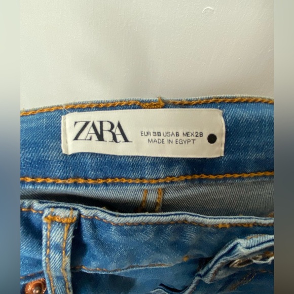 ZARA NWT Women's Blue Flared Jeans - Picture 7 of 8